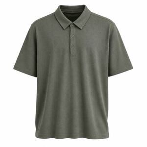 Modern Ambition Men's Tech Polo Shirt XXL Olive Green Diamond Knit Textured